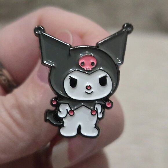 Sanrio Jewelry - Sanrio ✦ Kuromi Enamel Pin Brooch ✦ Pastel Goth Badge Accessory for Jacket Bag
